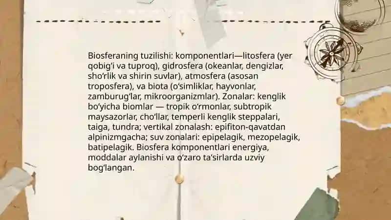 Biosfera va uning tarkibiy qismlari 4