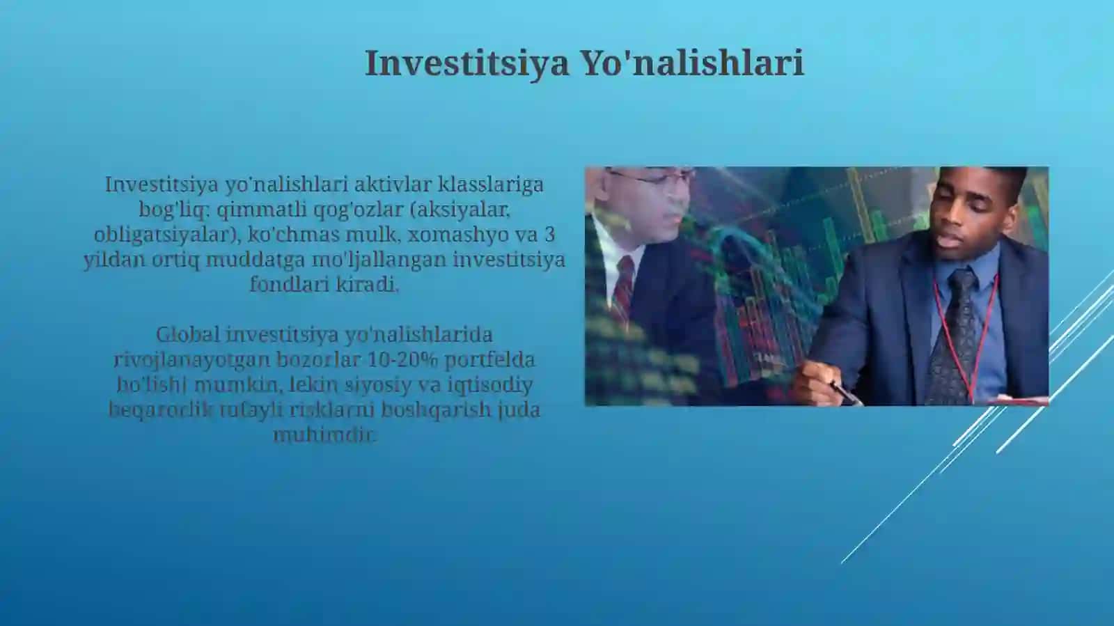 Investitsiyalash maqsadlar va yo'nalishlar 4