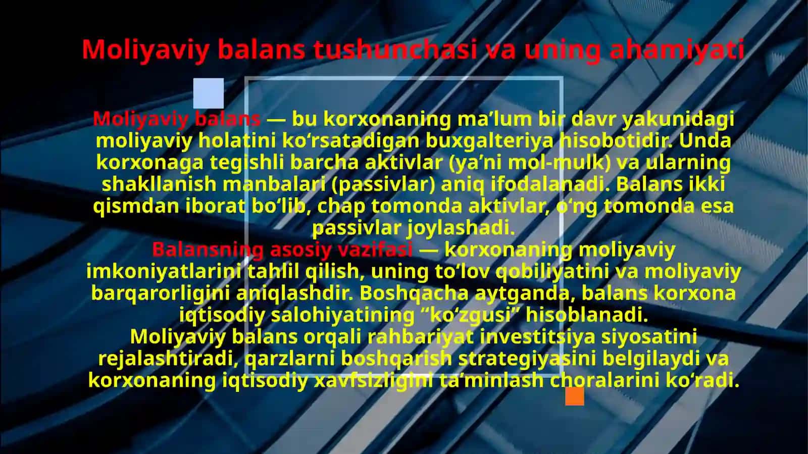 MOLIYAVIY BALANSDA AKTIV VA PASSIVLARNI TAHLIL QILISH 4