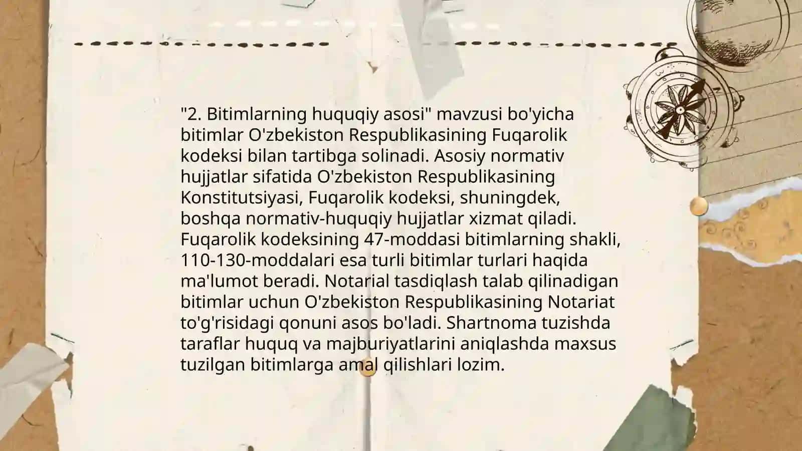 Bitimlar. Vakillik va Ishonchnoma 4