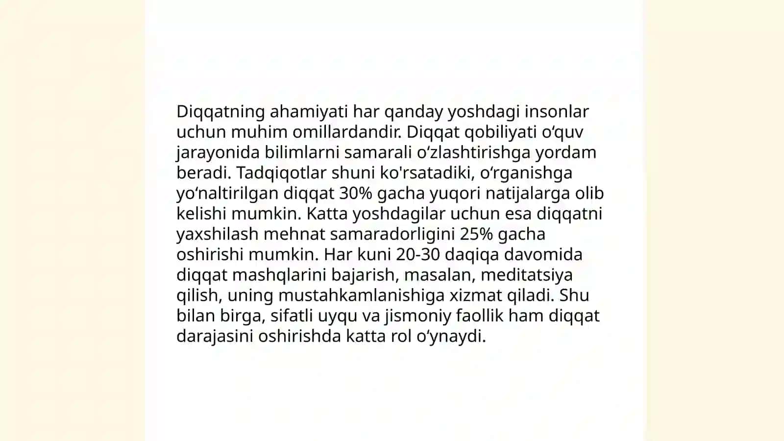 Diqqatning ta'rifi 4