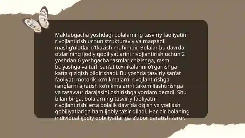 Tasviriy faoliyat mashg'ulotlari 4