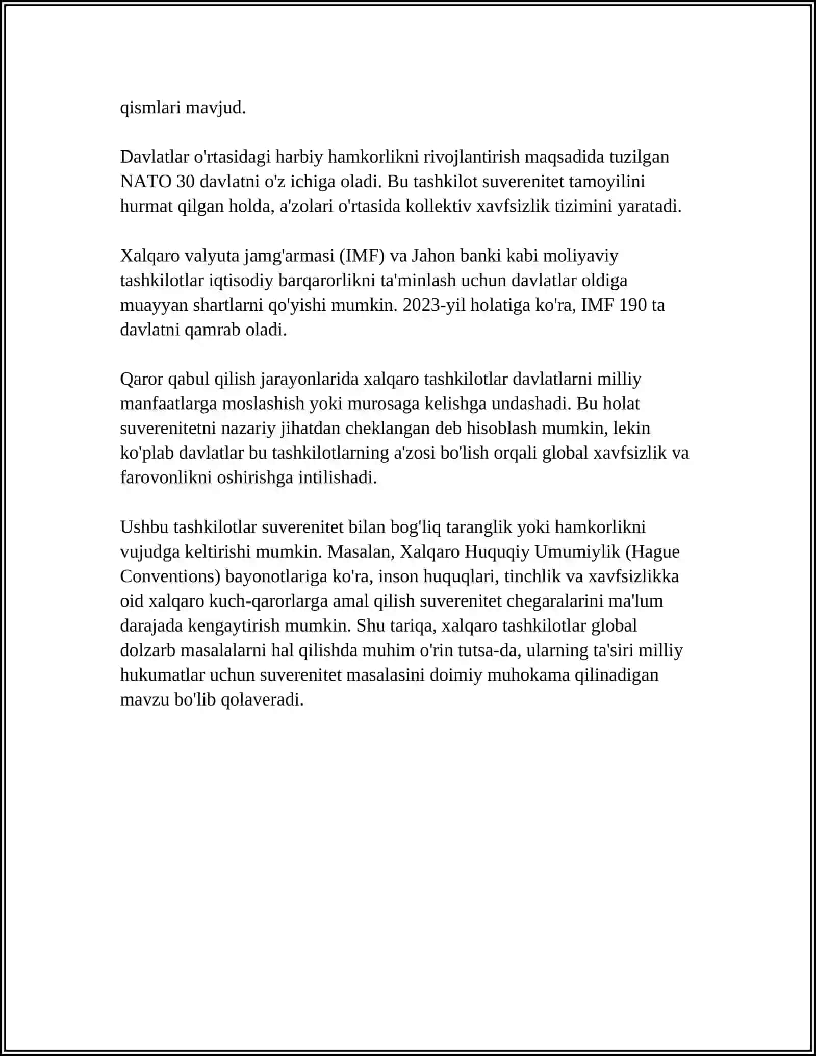 SUI GENERIS XALQARO TASHKILOTLAR 4