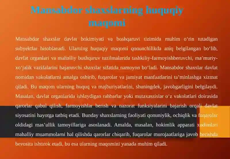 Mansabdor shaxslarning ma'muriy javobgarligi 4