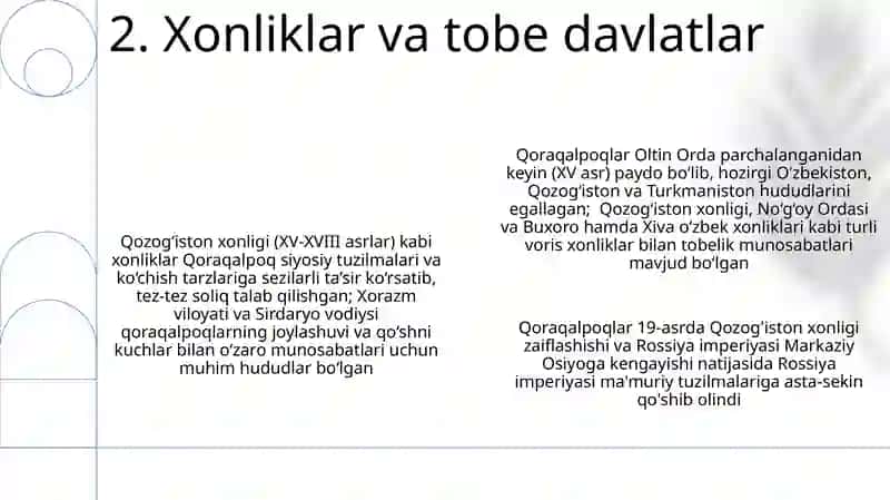 Qoraqalpoqlarning shakllanishi 4