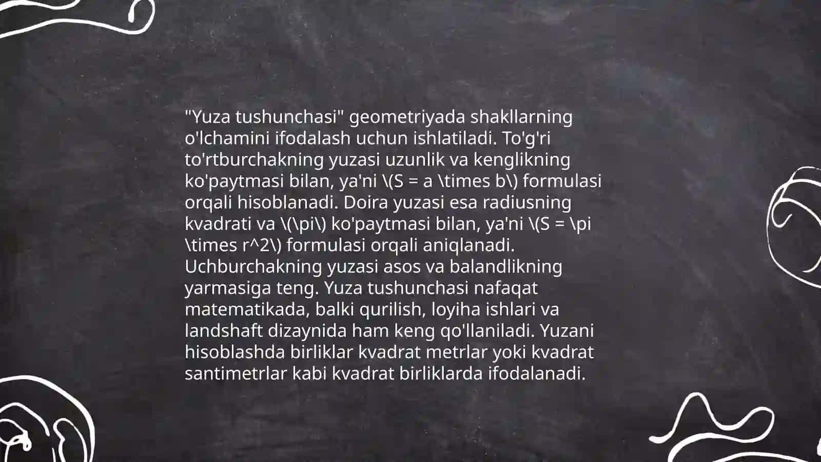 Boshlangʻich sinfda perimetr va yuza mavzusida taqdimot tayyorlash 4
