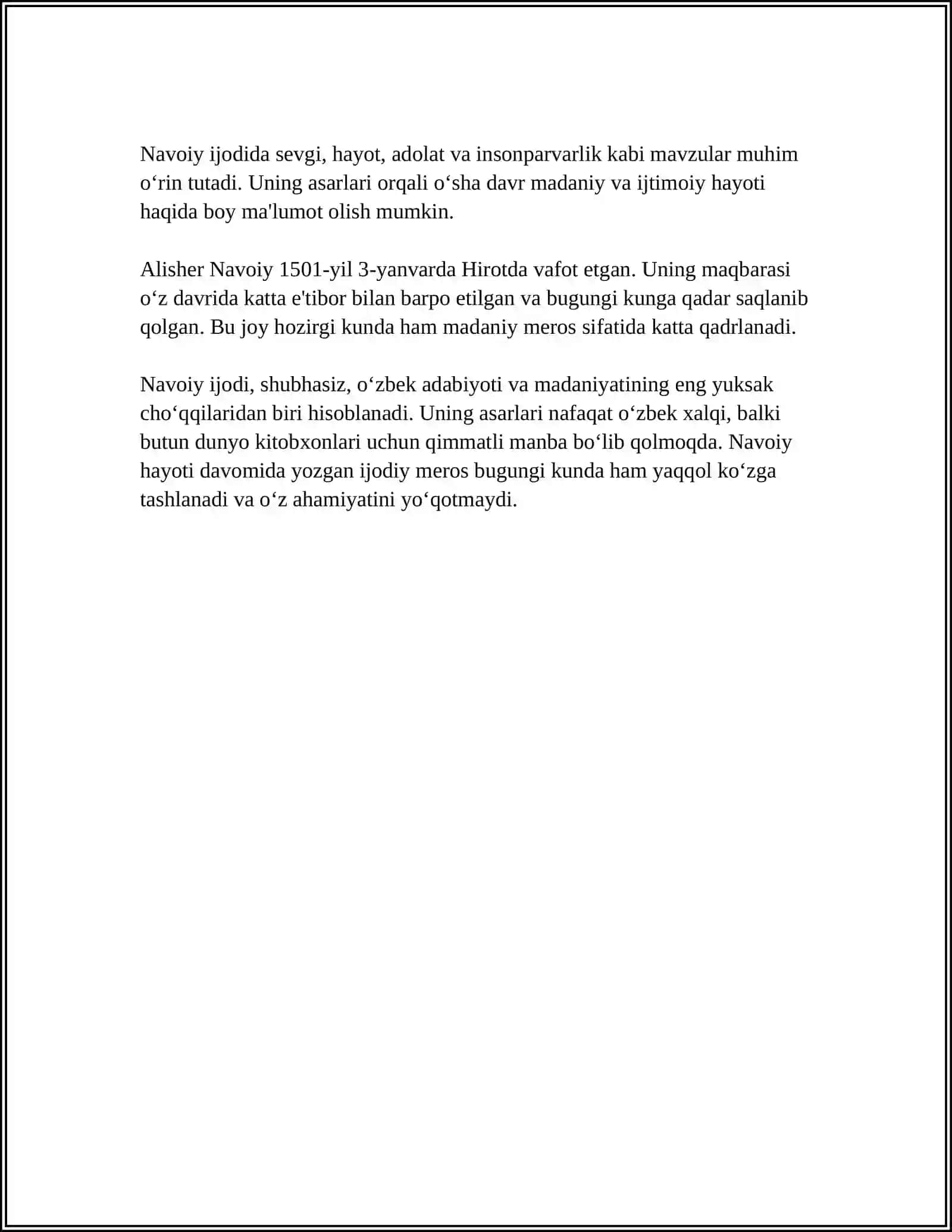 ALISHER NAVOIY HAYOTI VA IJODI, UNING LIRIKASI 4