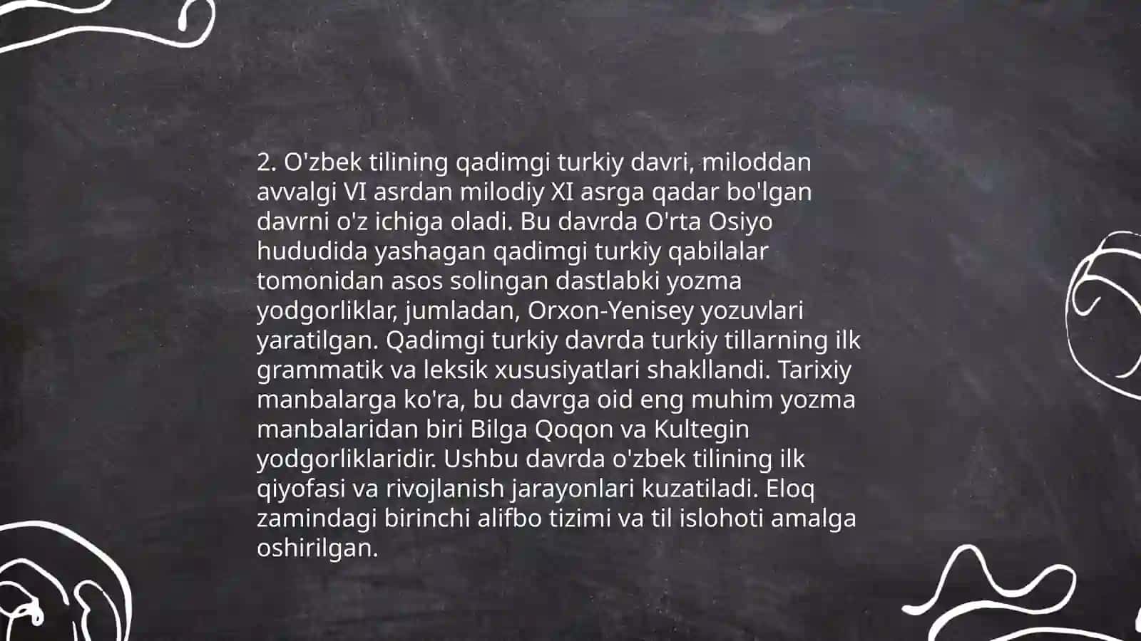 Turk xalqlari tillarining tarixiy rivojlanishi 4