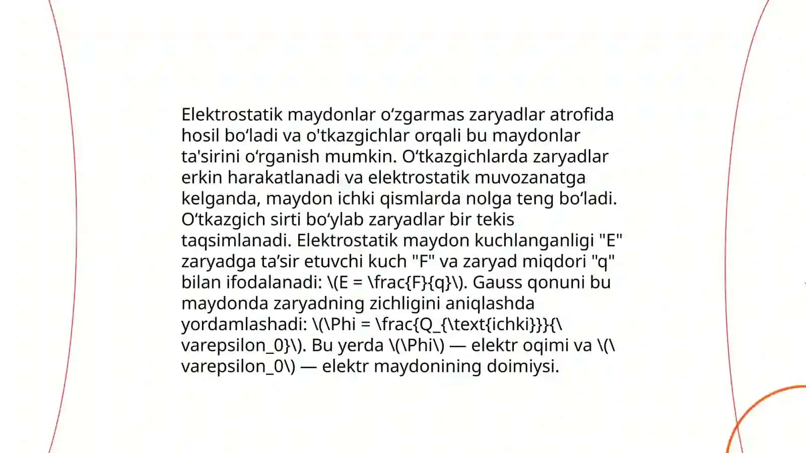 Elektrostatik maydondagi oʻtkazgichlar 4
