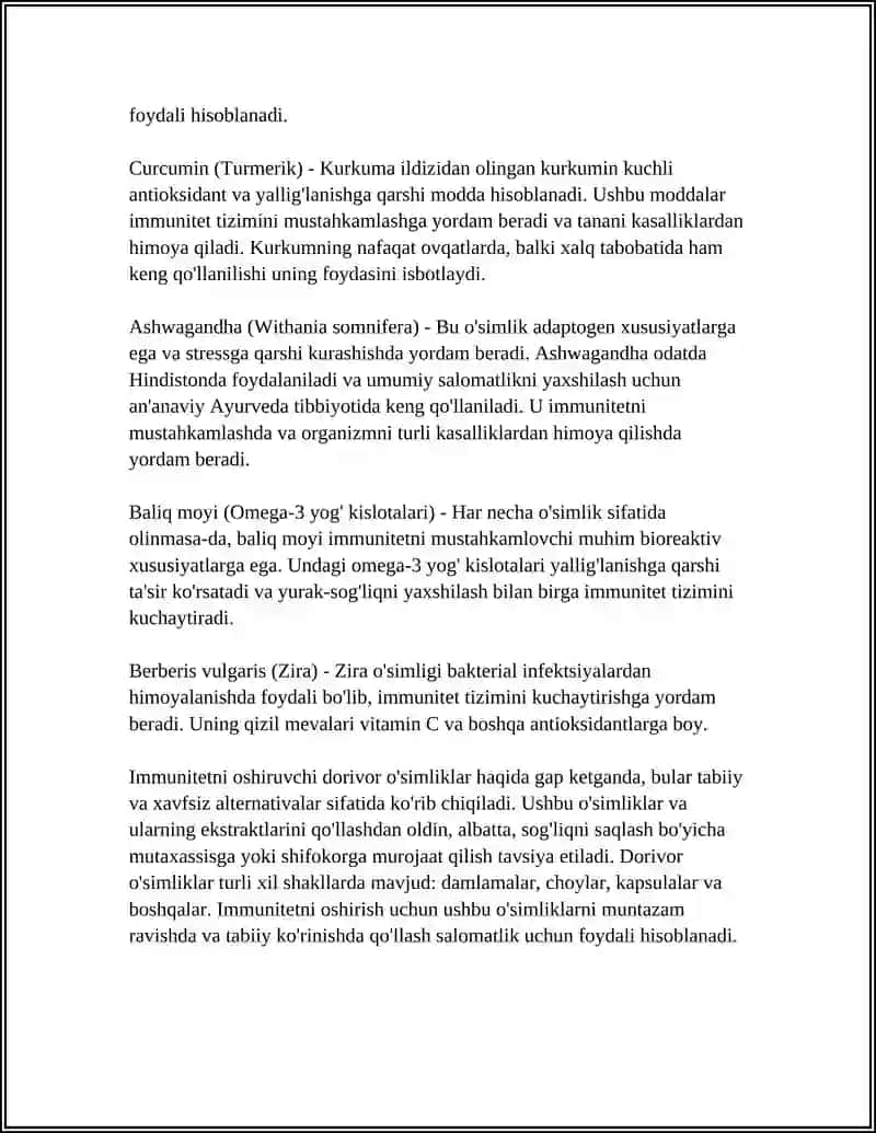 IMUNITETNI OSHIRUVCHI DORIVOR OSIMLIKLAR 4