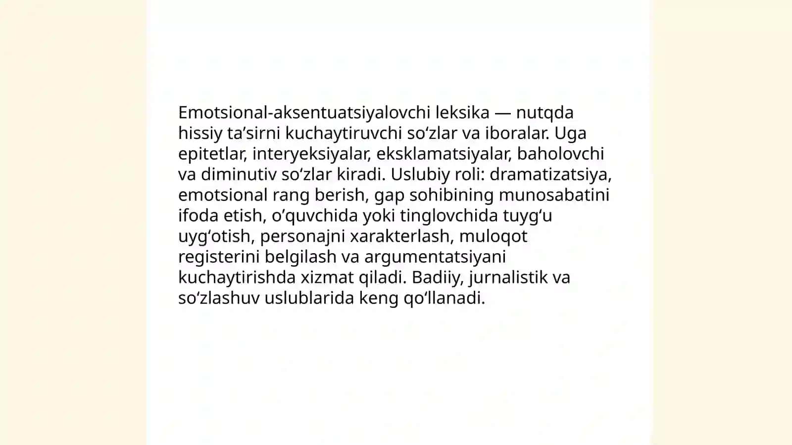LEKSIKANING USLUBIY IMKONIYATLARI 4