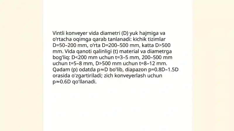 Vintli konveyerlarni o'rganish 4