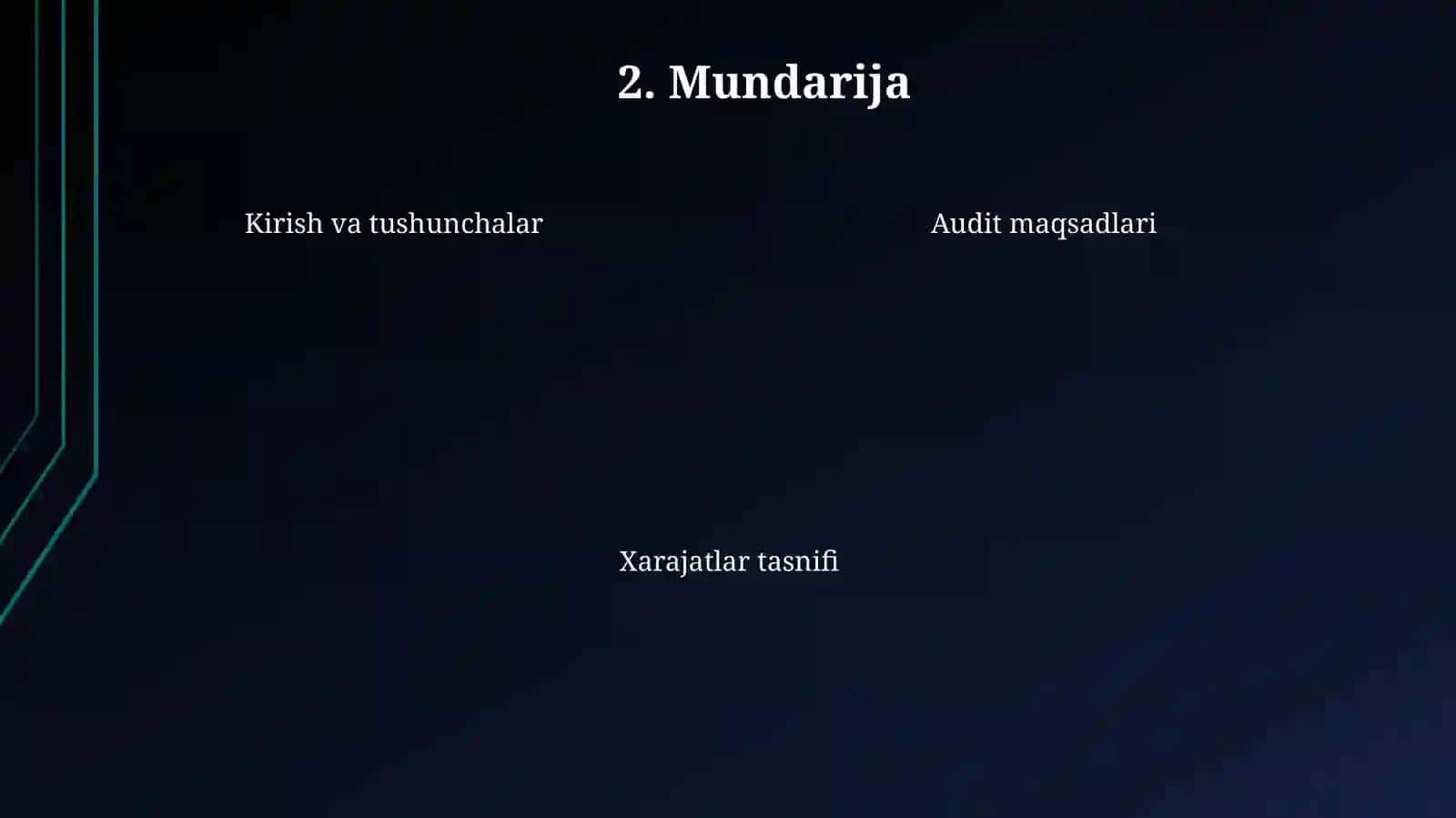 Ishlabchiqarish harajatlari auditi 4