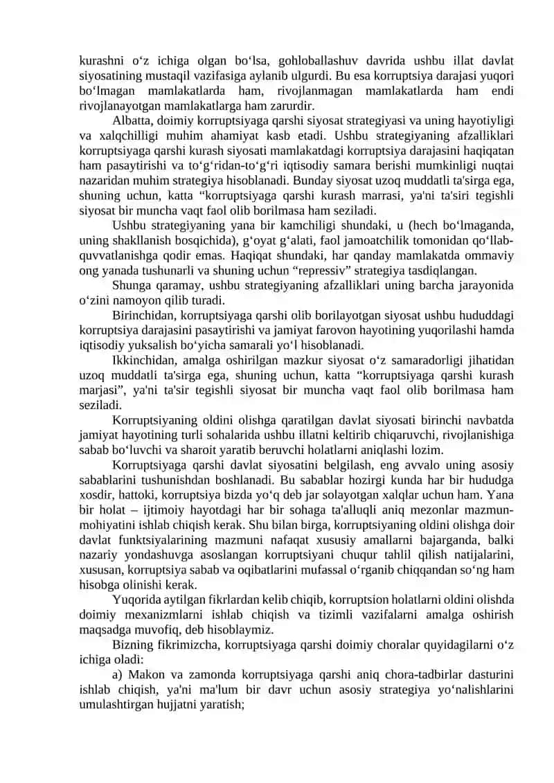 O‘zbekistonning korrupsiyaga qarshi kurash siyosati 4