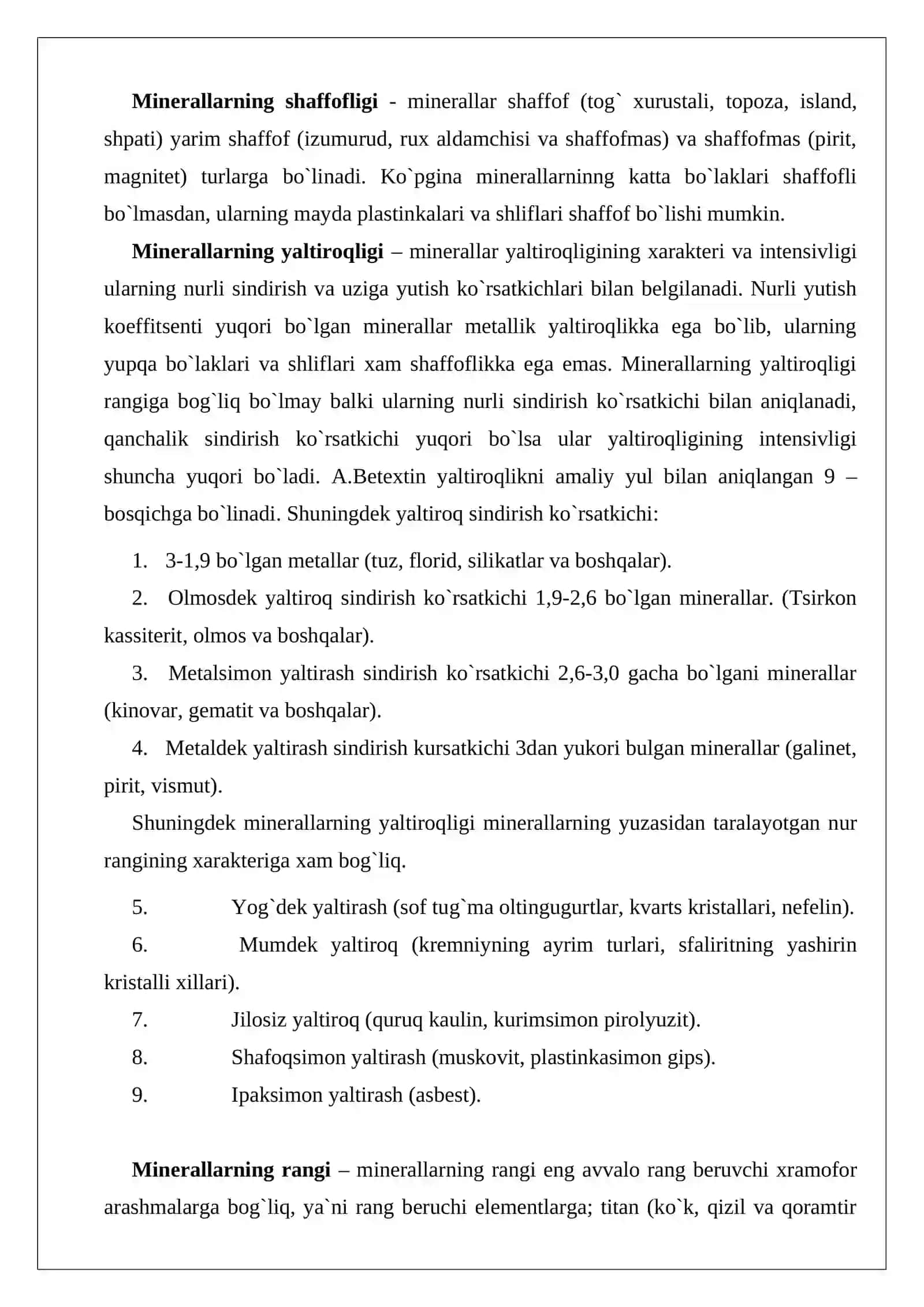 Minerallar ta'snifi bilan tanishish 4