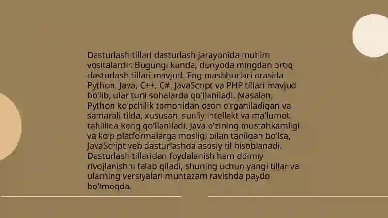 Dasturlarni loyihalash va algoritmlarni ishlab chiqish 4