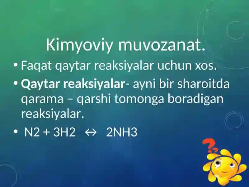 Kimyoviy muvozanat 4