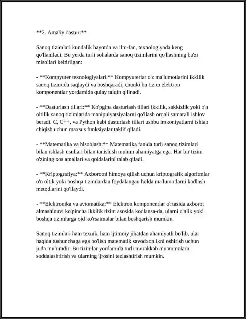 SANOQ SISTEMASI TUSHUNCHASI 4