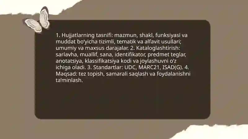 Ma'lumot-axborot hujjatlari 4