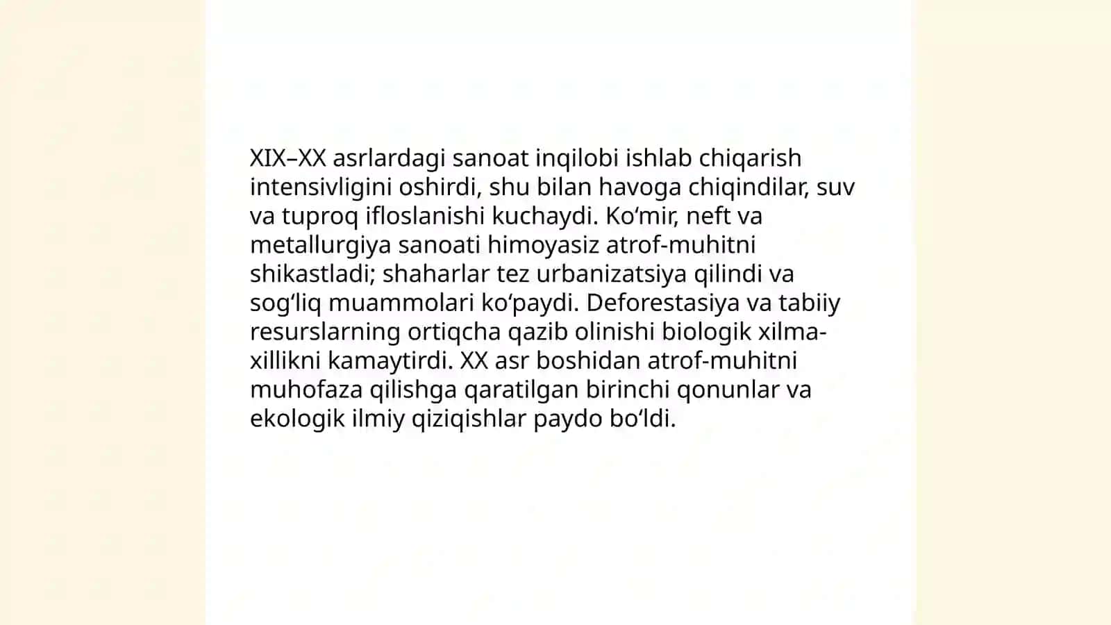 Sanoat ekologiyasi fanining rivojlanish tarixi 4