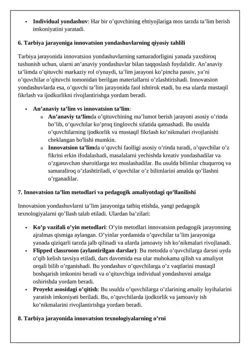 Tarbiya jarayoniga innovatsion yondashuv 4
