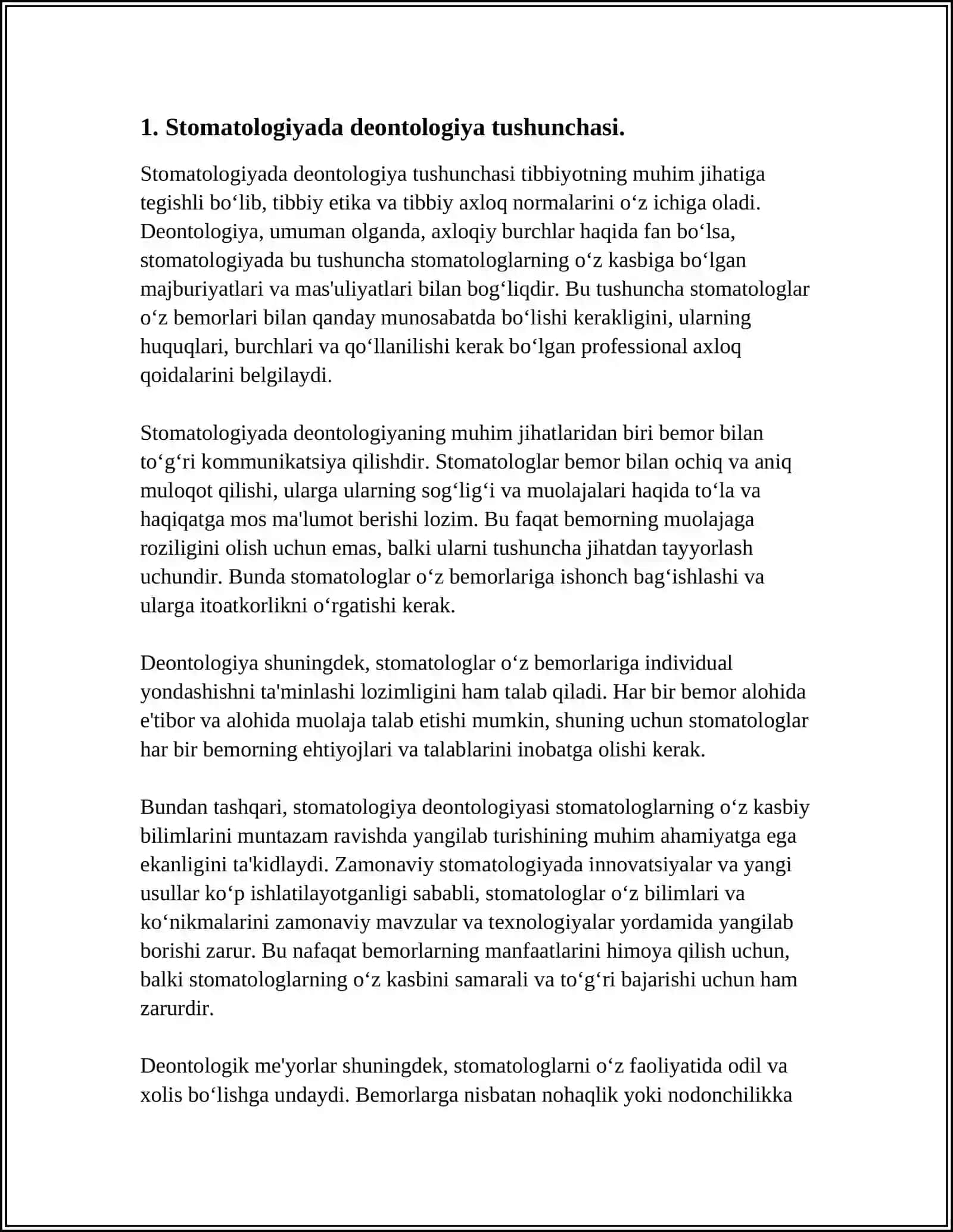 STOMATOLOGIYADA DEONTOLOGIYA VA TIBBIY ETIKA 4