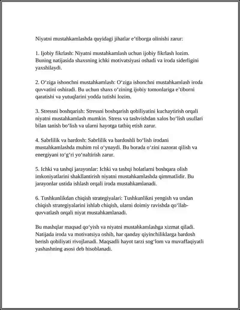 IRODA VA IRODANI MUSTAHKAMLOVCHI PSIXOLOGIK MASHG‘ULOTLAR 4