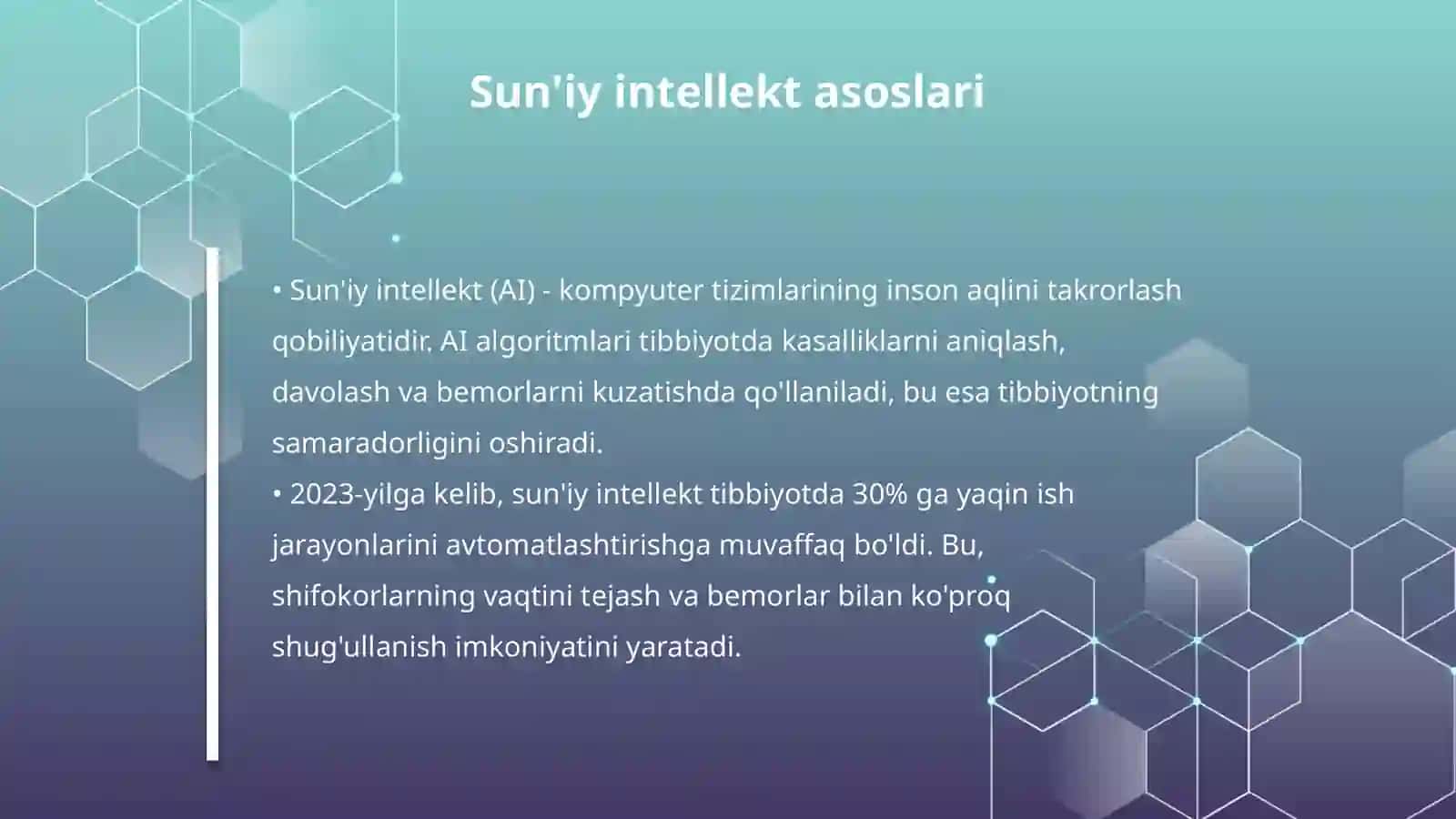 Internet, sun'iy intellekt tibbiyot sohasida 4