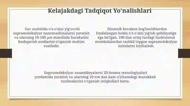 Supramolekulyar brikmalar sintezi 4