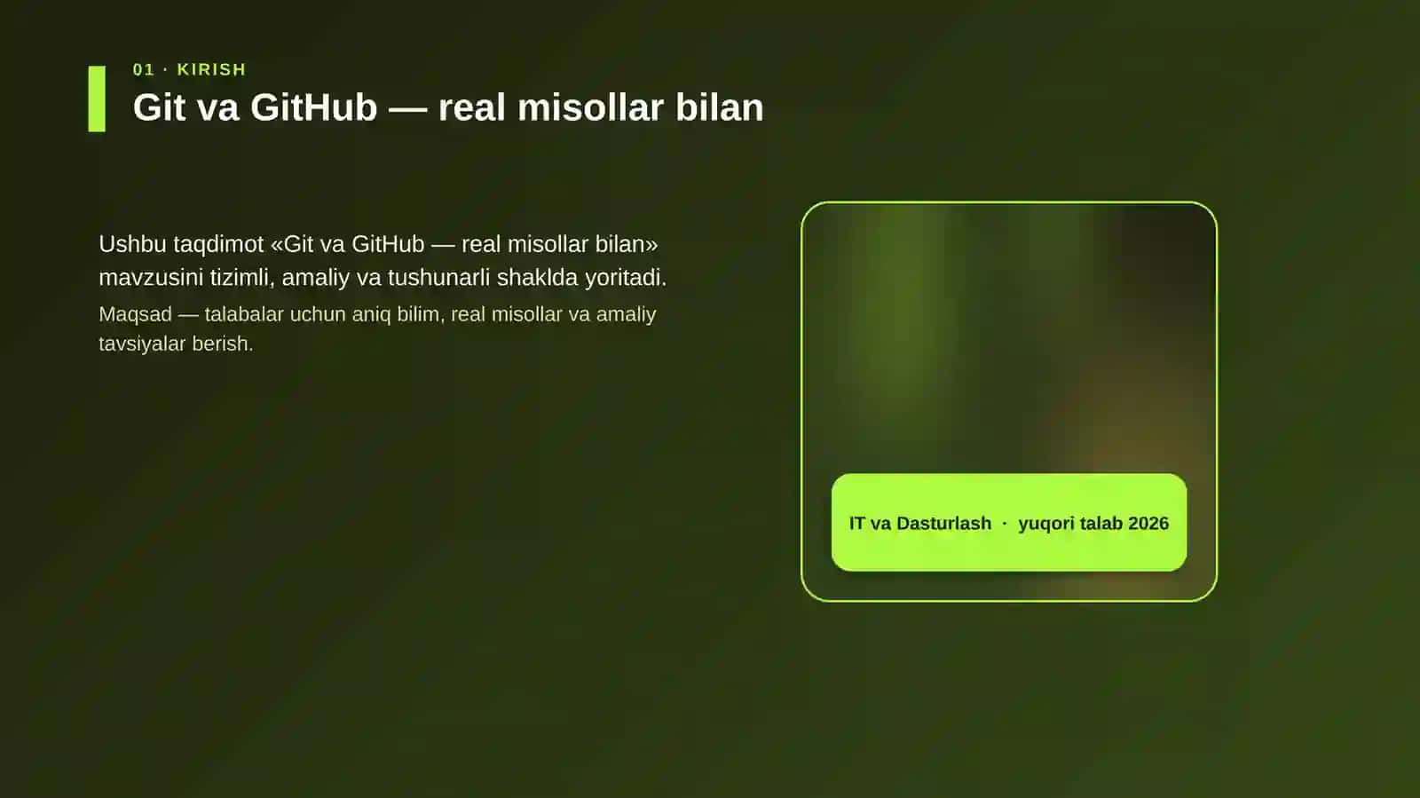 Git va GitHub — real misollar bilan 4