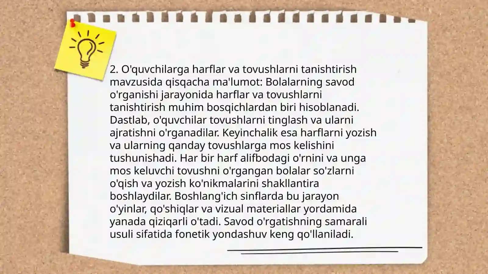 Savod o'rgatishning asosiy bosqichlari 4