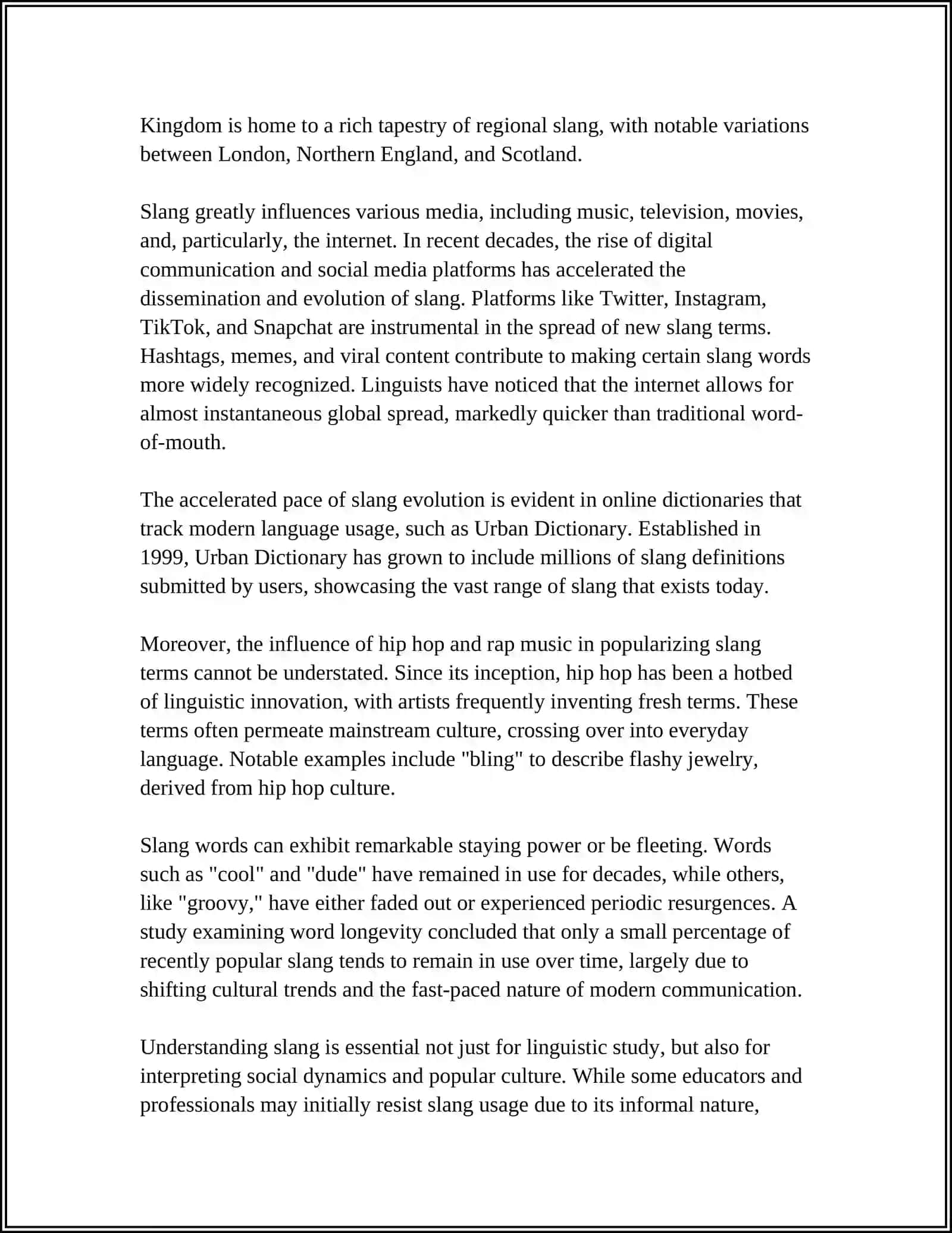 SPECIAL COLLOQUIAL VOCABULARY AND THEIR FEATURES 4