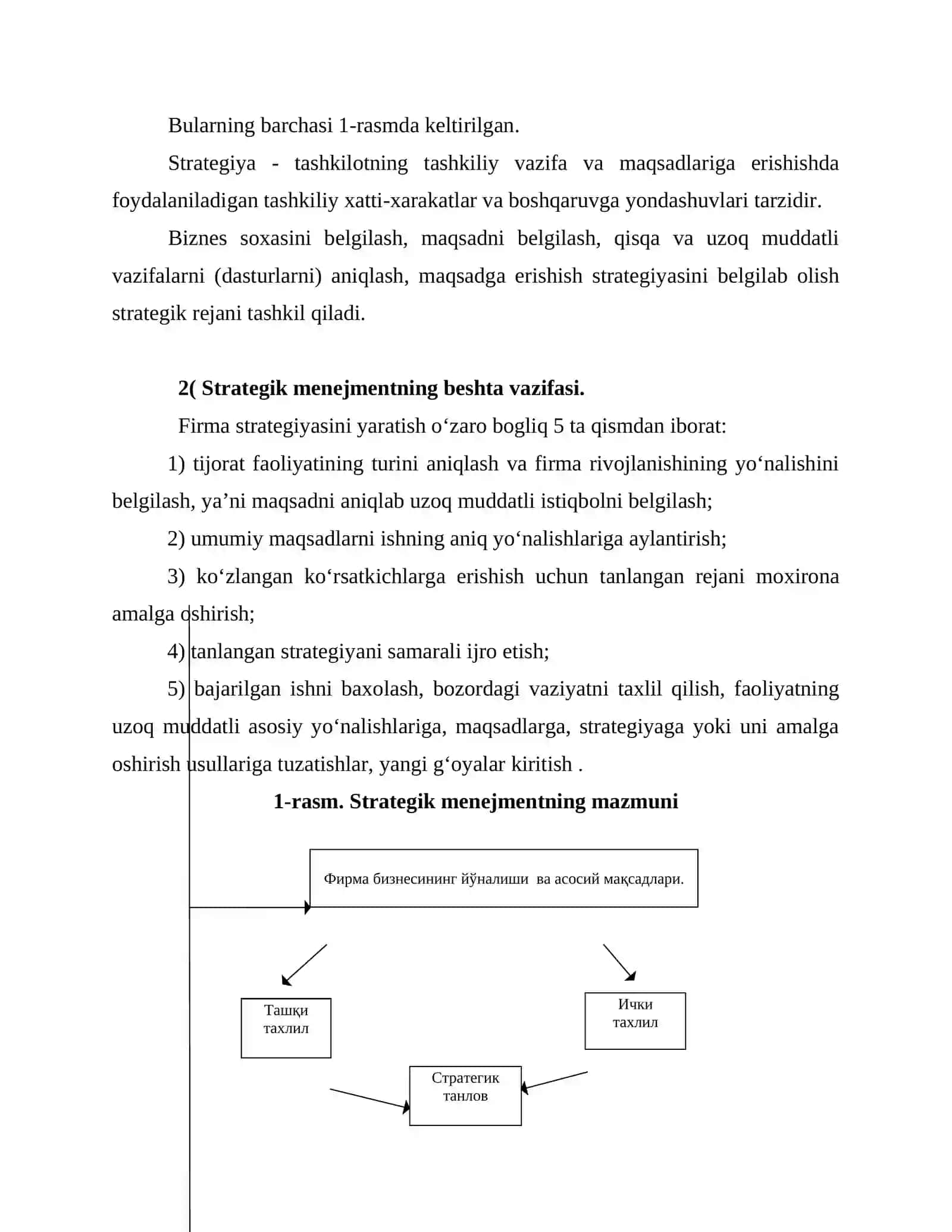 Strategik boshqarish jarayoni 4