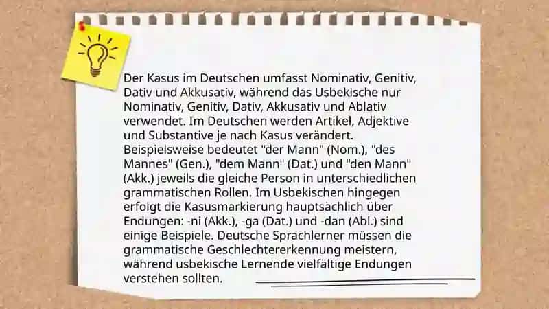Syntax im Deutschen und in Usbekischen 4