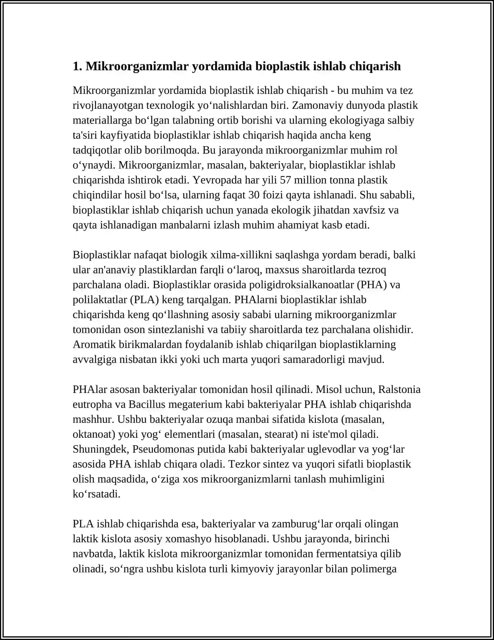 MIKROORGANIZMLAR ORQALI BORADIGAN BIOTEXNALOGIK JARAYONLAR 4