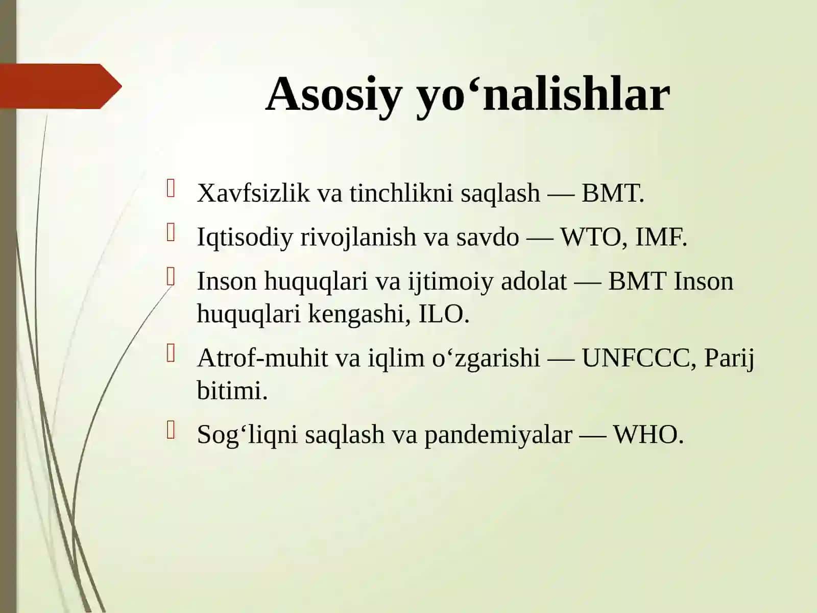 Xalqaro tashkilotlarning global muammolarni hal etishdagi o’rni 4