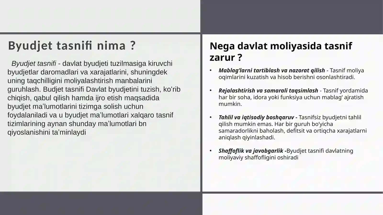 BYUDJET TASNIFI 4