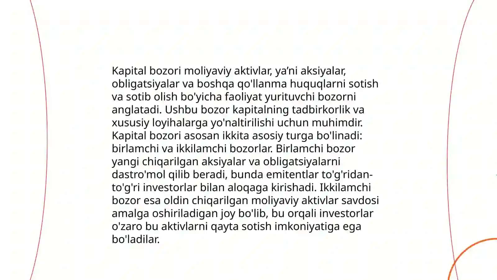Moliyaviy bozorlar va ularning faoliyati 4