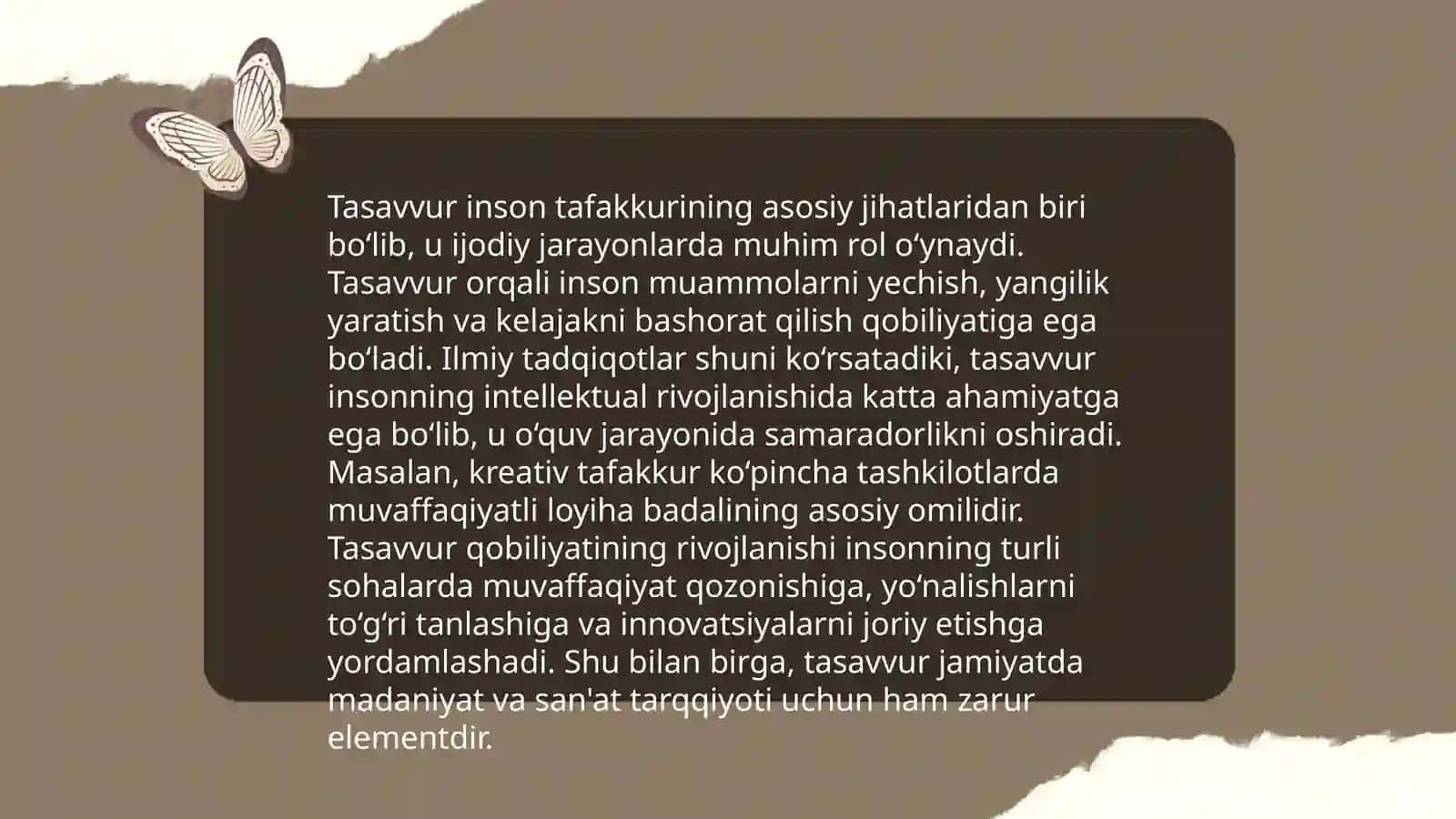 Bolaik davrida tasavvurning rivojlanishi 4