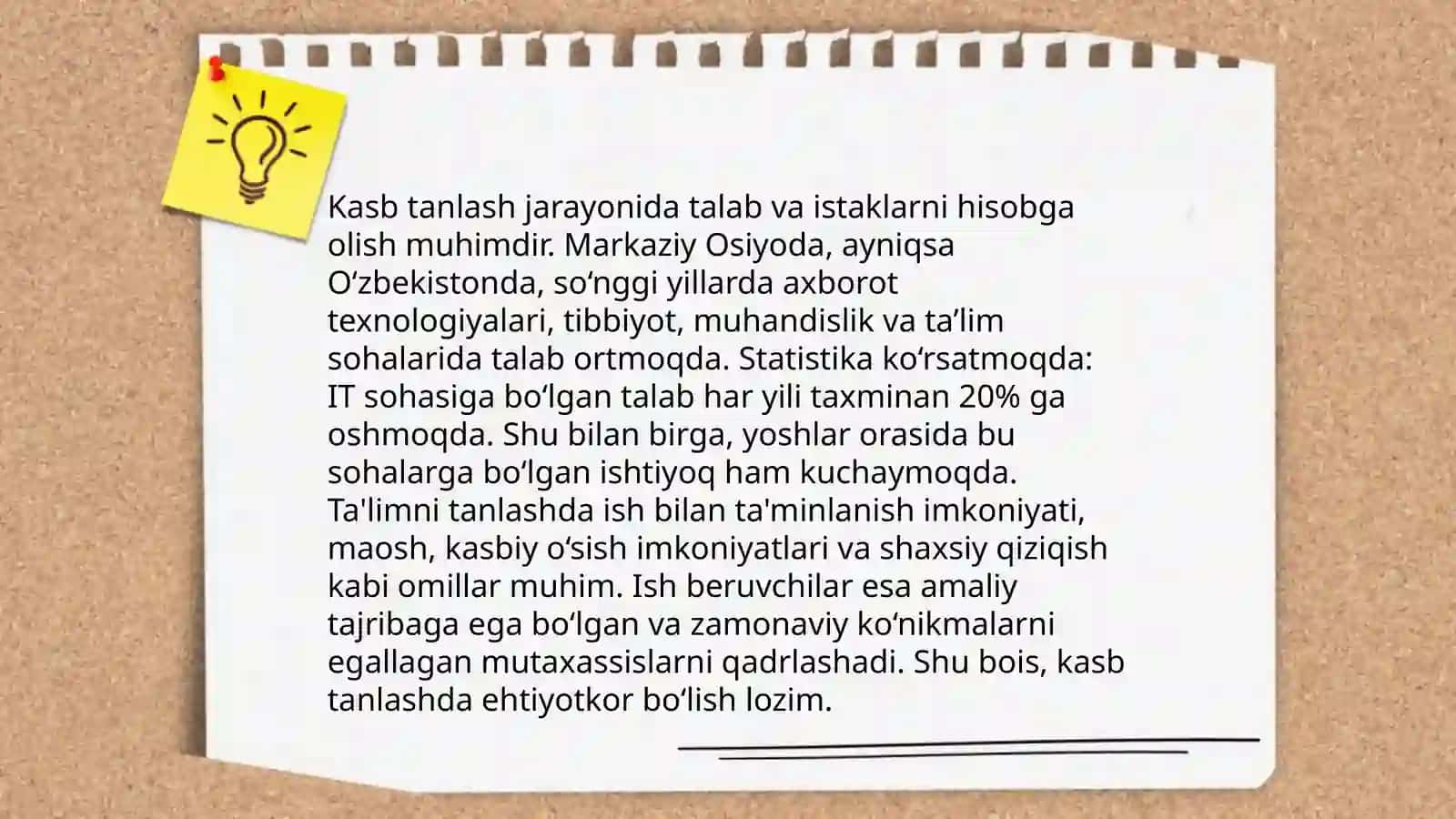 Kasbga yo‘naltirish diagnostikasi 4