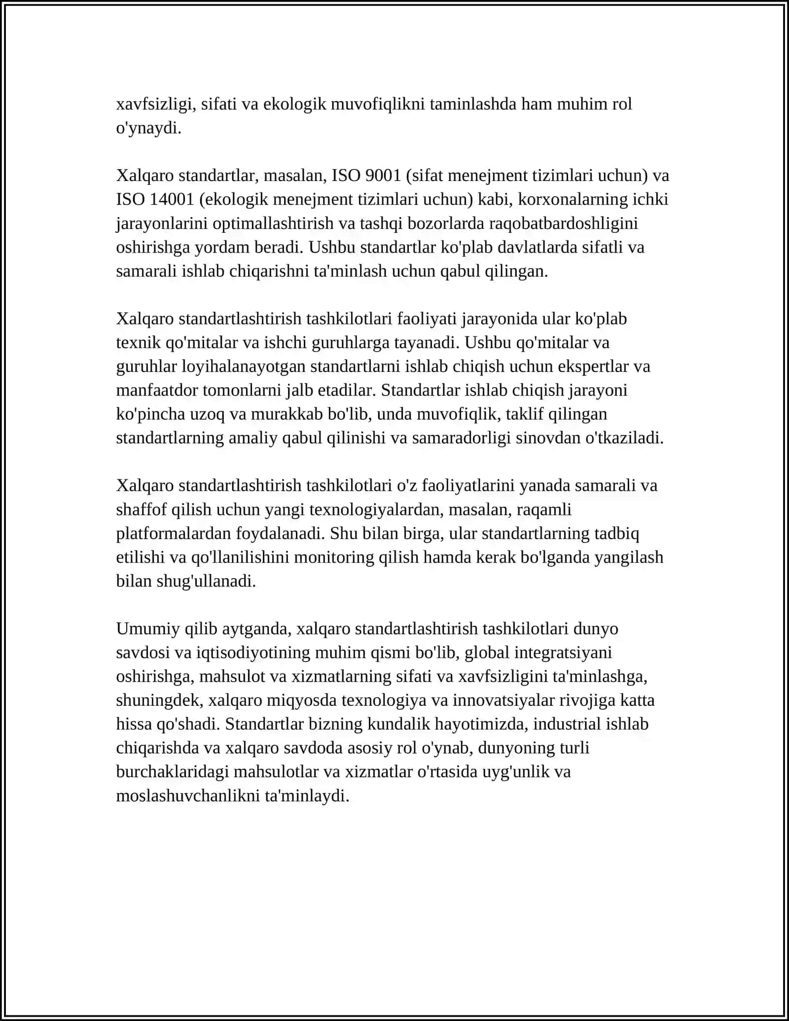 XORIJIY DAVLAT STANDARTLASHTIRISH TIZIMI 4