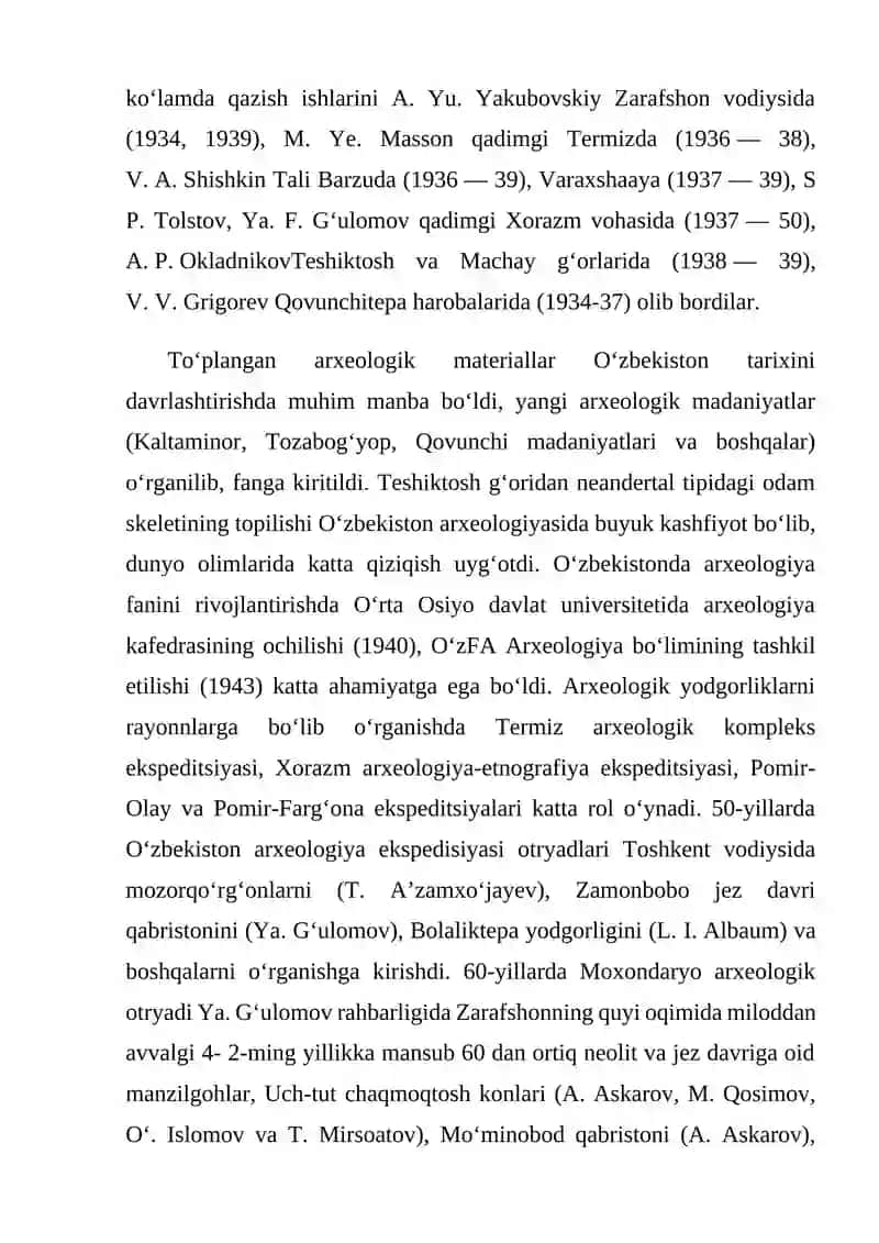 Arxeologiya fanidan xalqaro aloqalar 4