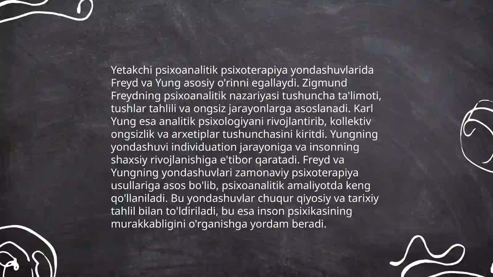 Zamonaviy psixoanalitik psixoterapiya usullari va tamoyillari 4