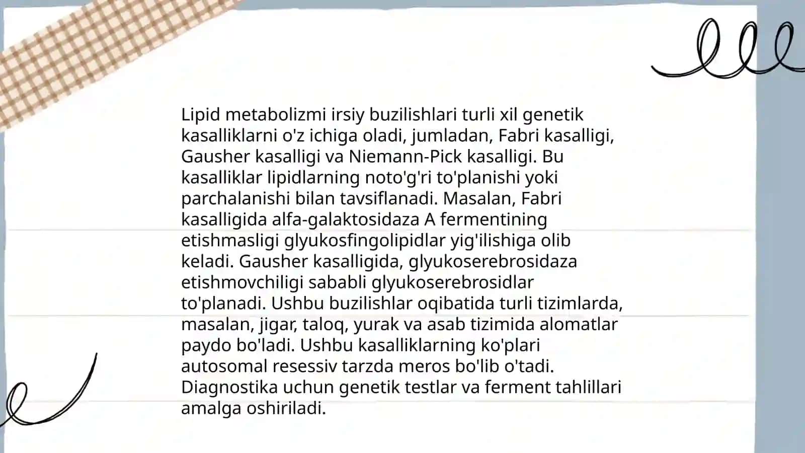 Yog'lar almashinuvining irsiy buzilishlari 4