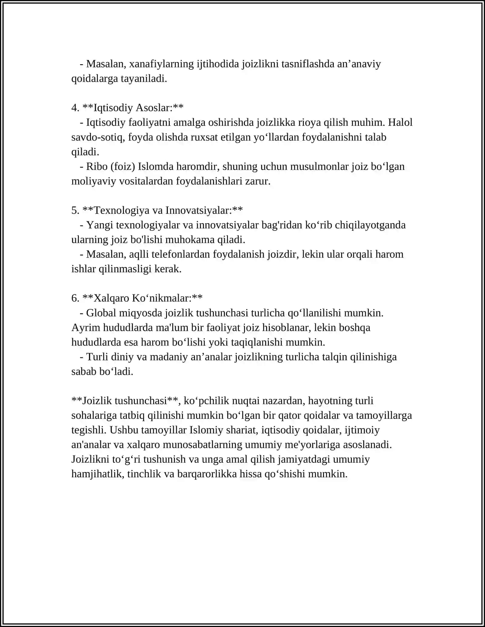 JOIZLIK TUSHUNCHASI.ÕLCHAMLAR 4