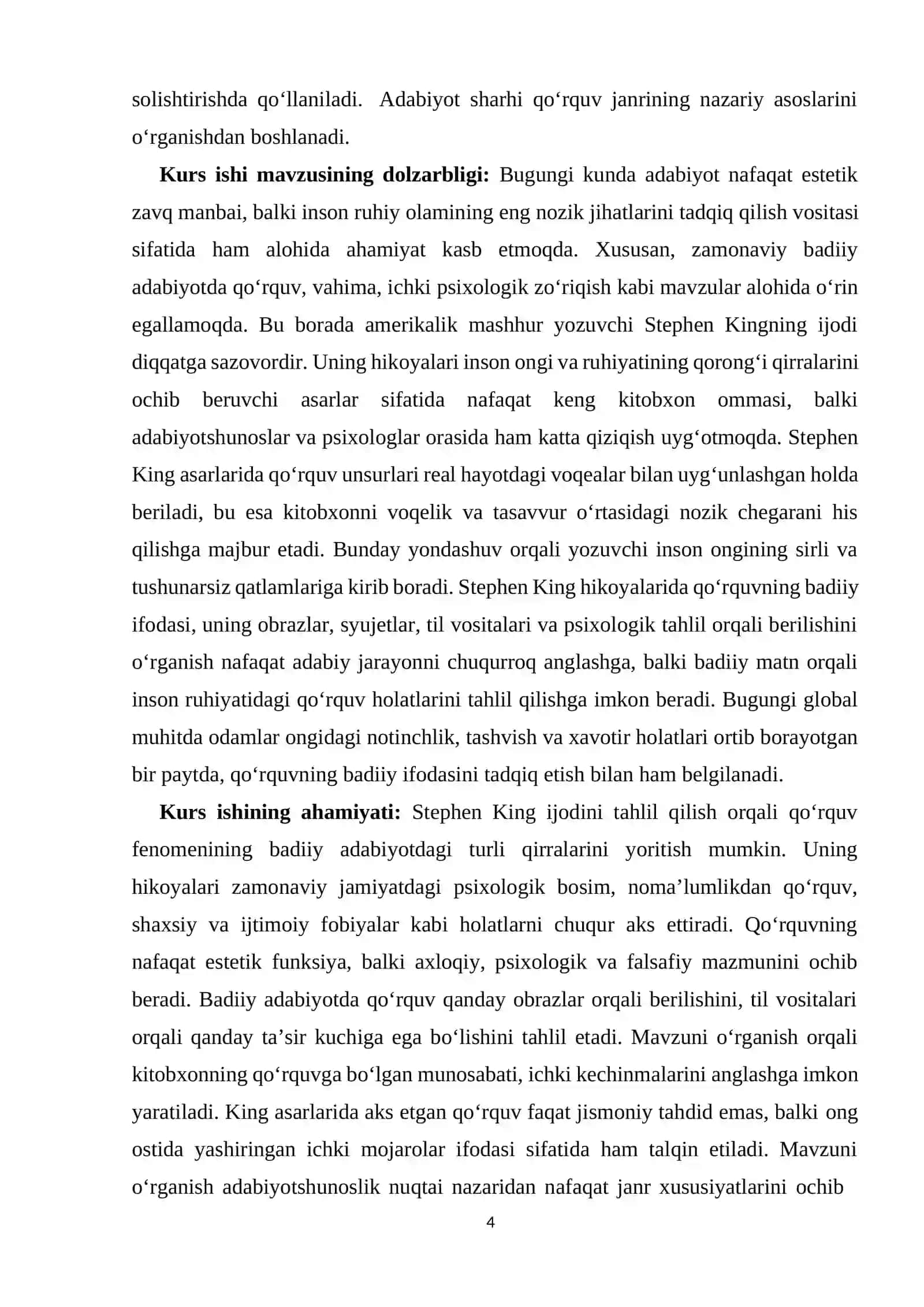 Stephen King asarlarida qo’rquvning ifodasi 4