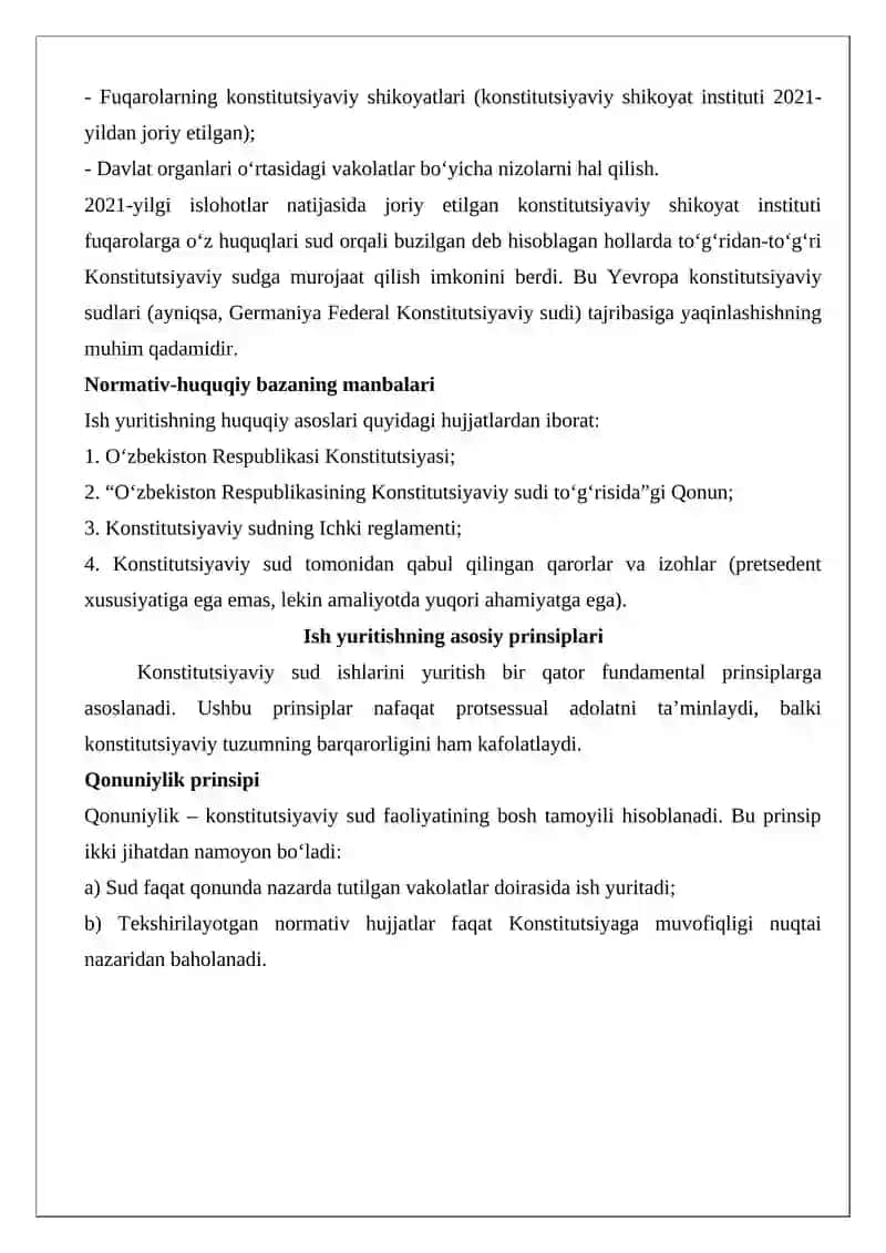 Konstitutsiyaviy sud ishlarini yuritishning asosiy prinsiplari 4