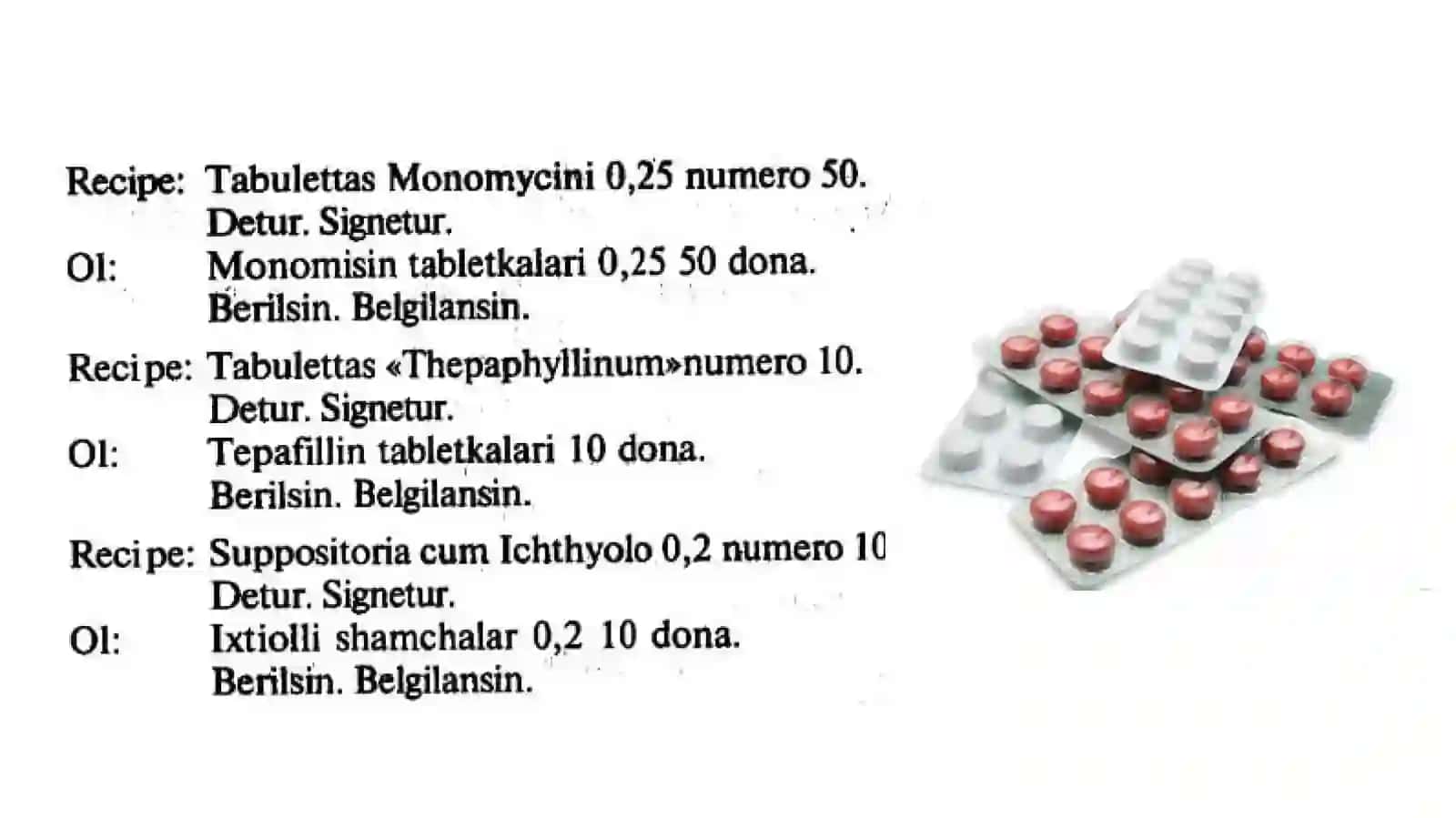 Retsepdagi asosiy qisqartmalar 4