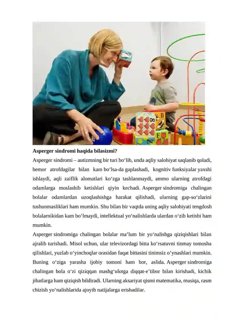 AUTIZM SINDROMLI BOLALAR 4