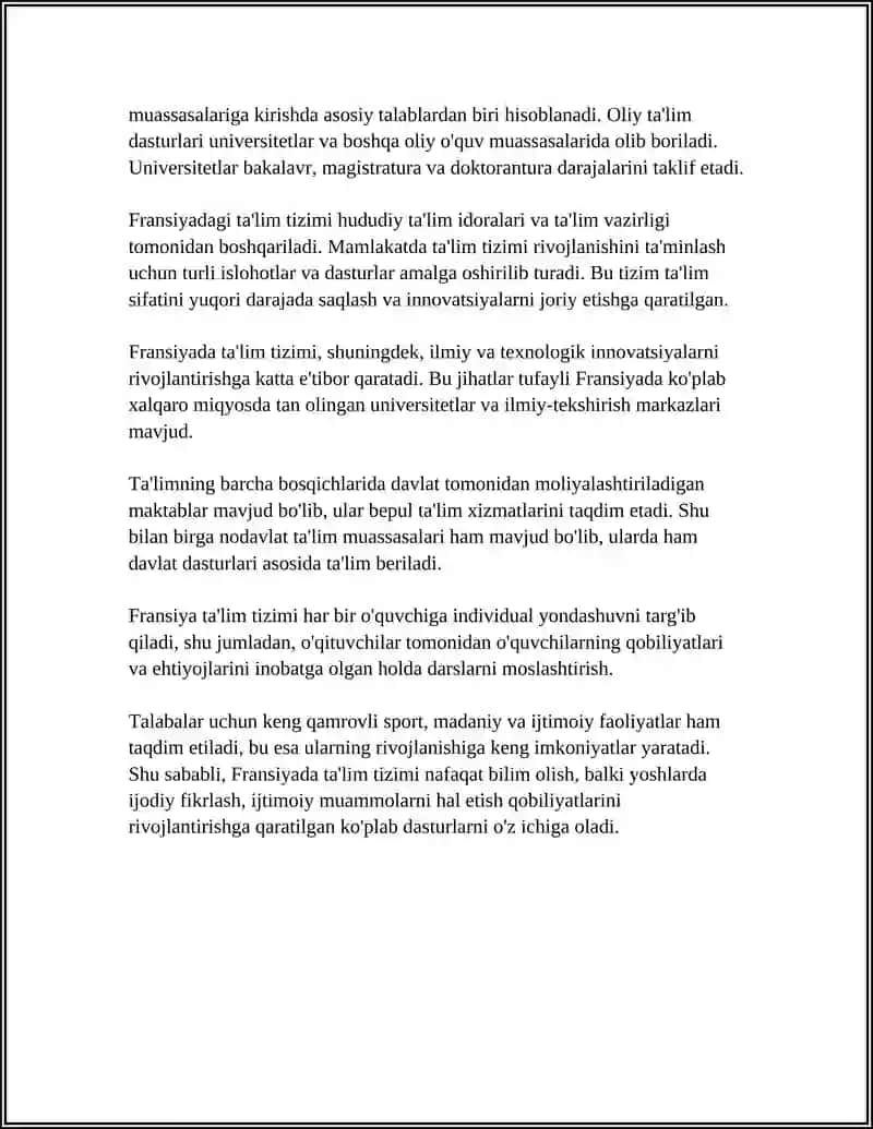FRANSIYADA TA'LIM TIZIMI 4